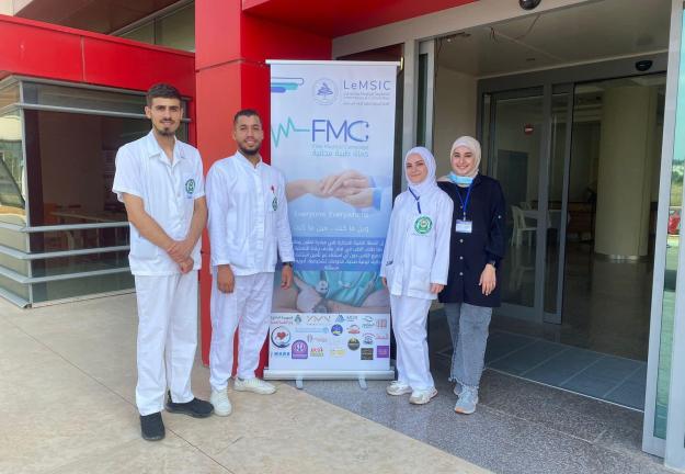 طلاب التمريض يشاركون في اليوم الطبي المجاني