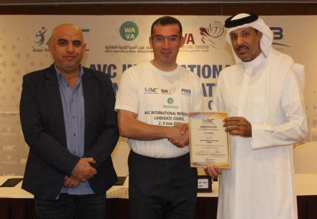 الدكتور محمد ياسين حكماً دوليّاً آسيويّاً في كرة الطائرة