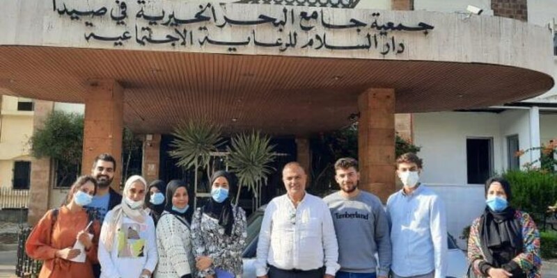 طلاب الإشراف الصحي الاجتماعي في  دار السلام للقاء المسنين